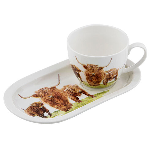 Highland Herd Mug & Plate Set