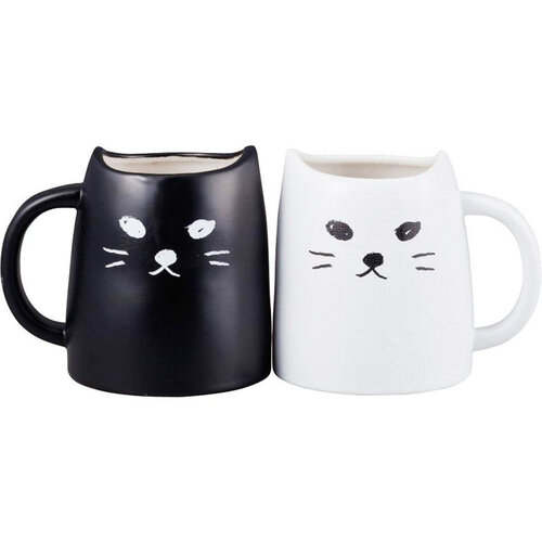 Black Kitty Pair Mugs