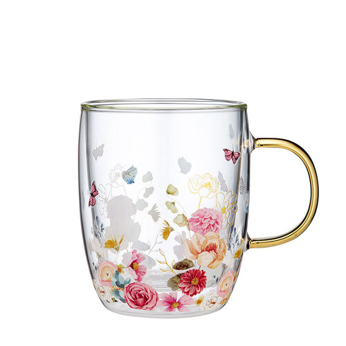 Springtime Soiree Double Walled Glass Mug