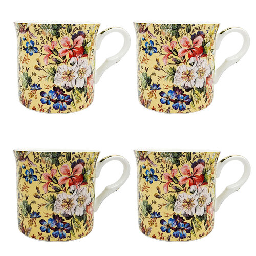 Summer Blossom Set of 4 Mugs