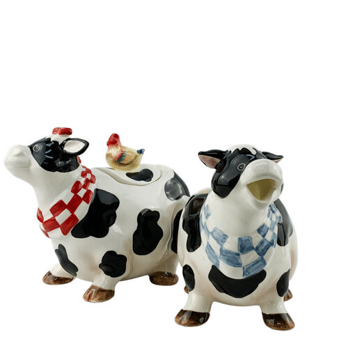 Barnyard Cow Sugar & Creamer