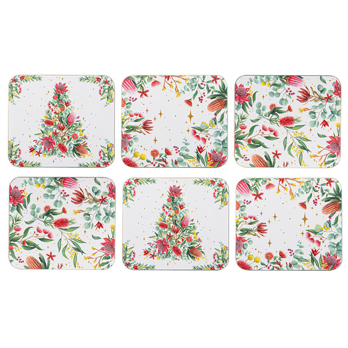 Twinkling Blooms 6pk Coaster