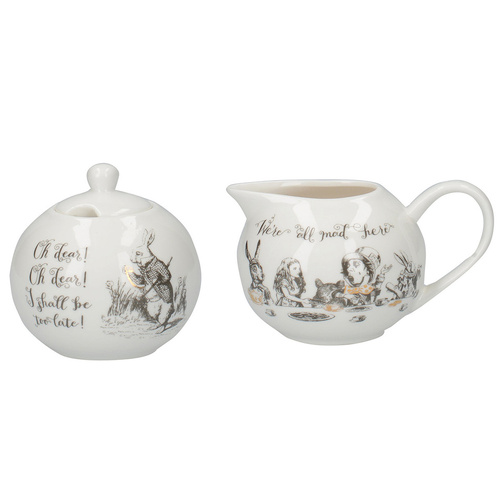 V&A Alice in Wonderland Sugar & Creamer