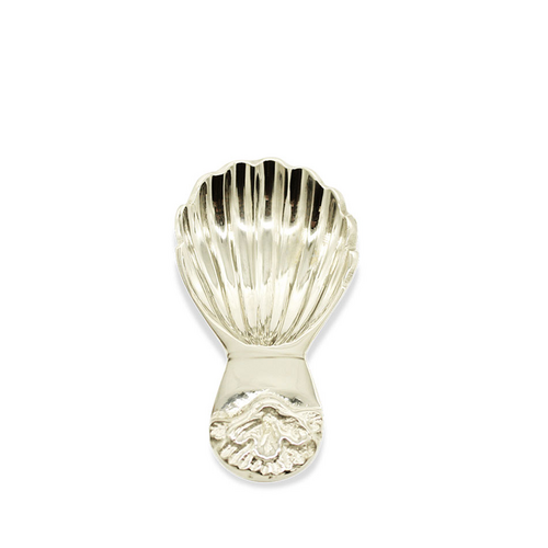 Vintage Shell Nickle Tea Scoop