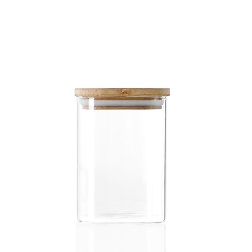 Camden Square Glass Jar with Bamboo Lid
