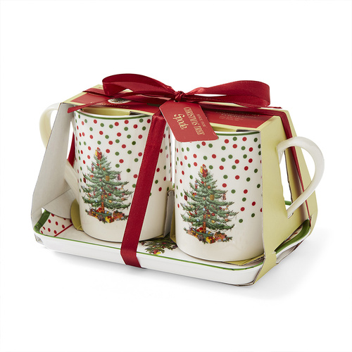 Pimpernel Polka Dot Mug & Tray Set