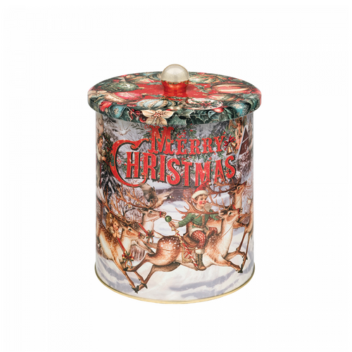 Vintage Christmas Biscuit Barrel