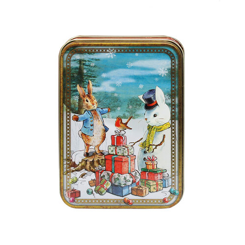Peter Rabbit Xmas Rectangle Tin
