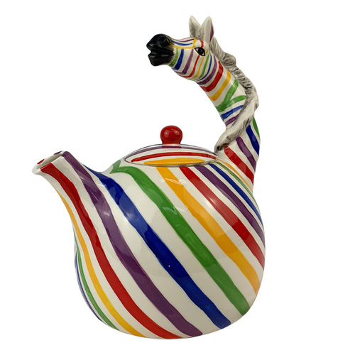 Coloured Zebra Teapot