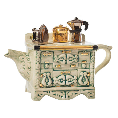 French Stove Teapot Green