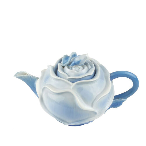 Blue Rose Teapot