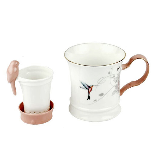 Bird Design Mug with Infuser