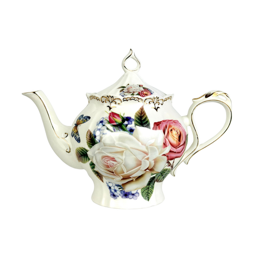 Rose and Butterfly Teapot