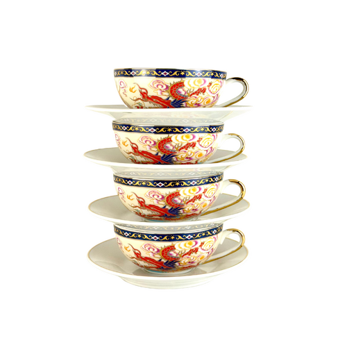 Dragon Set of 4 Cups and Saucers